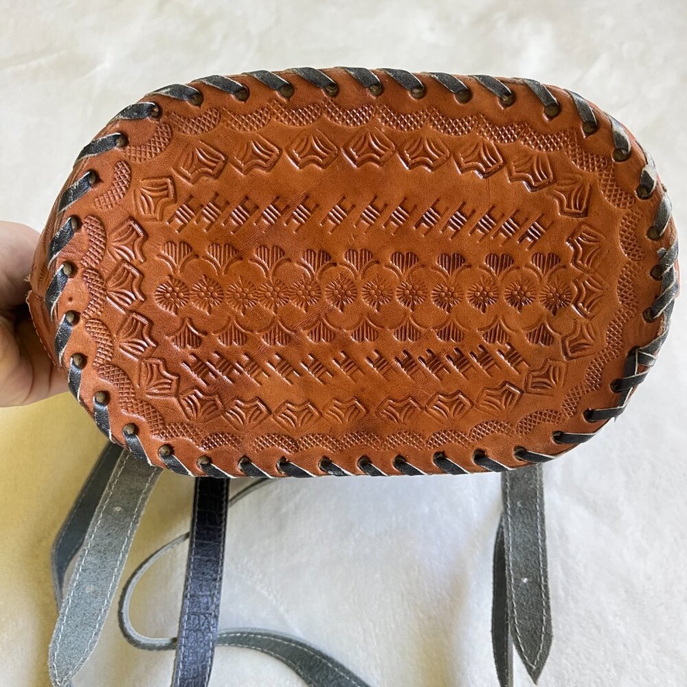 3/$30 🌟 Vintage El Salvador Leather Backpack - Picture 4 of 11